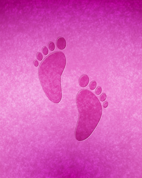 Graphic illustration of a pair of footprints