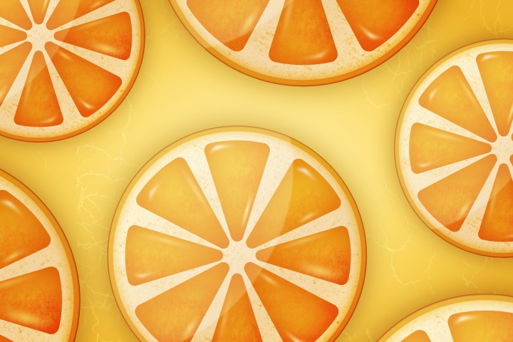 Graphic illustration of a orange